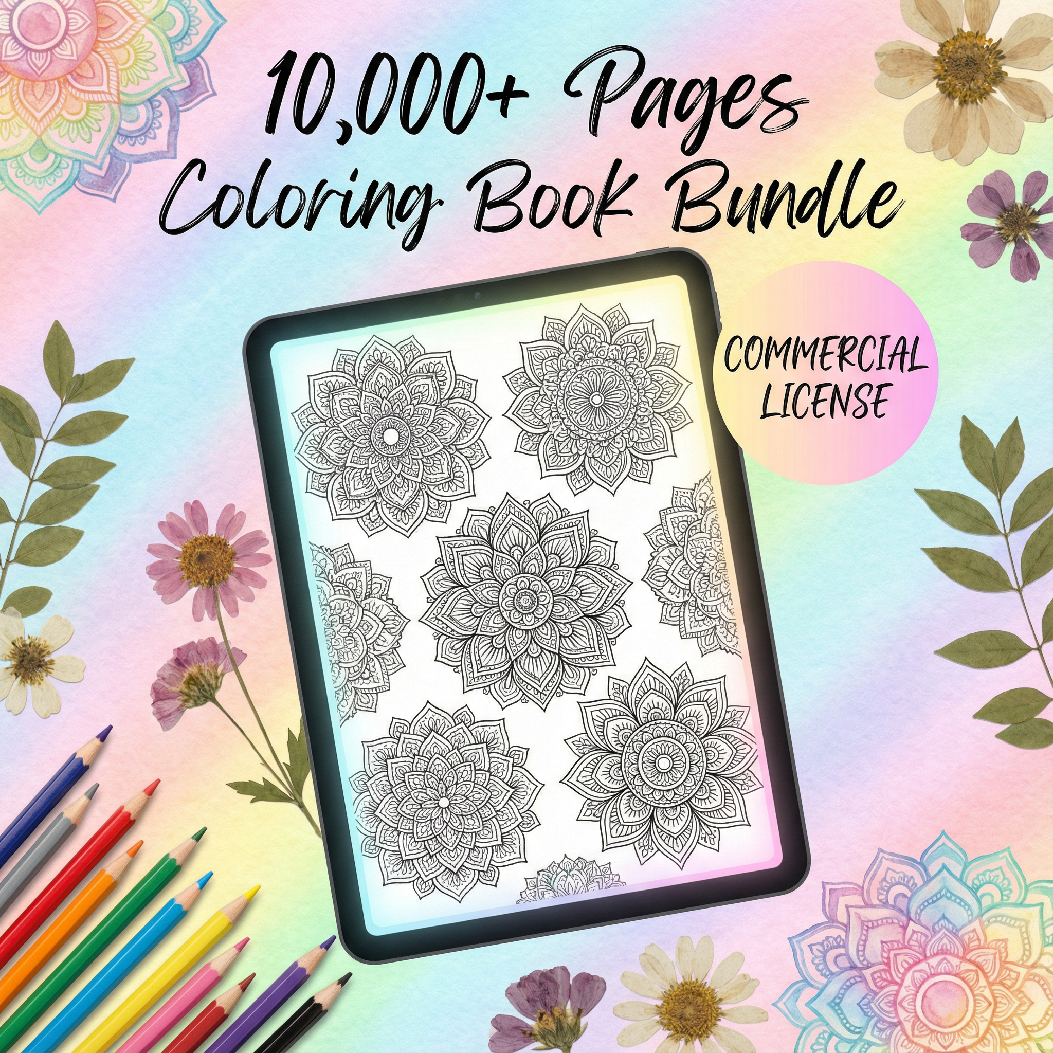 10,000+ Pages Coloring Book Bundle